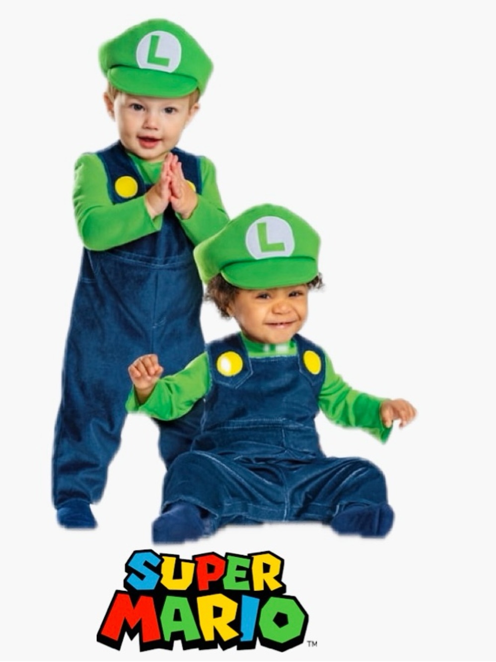 DISGUISE Super Mario Bros. Luigi Halloween Costume Infants’ Size 12-18 Months